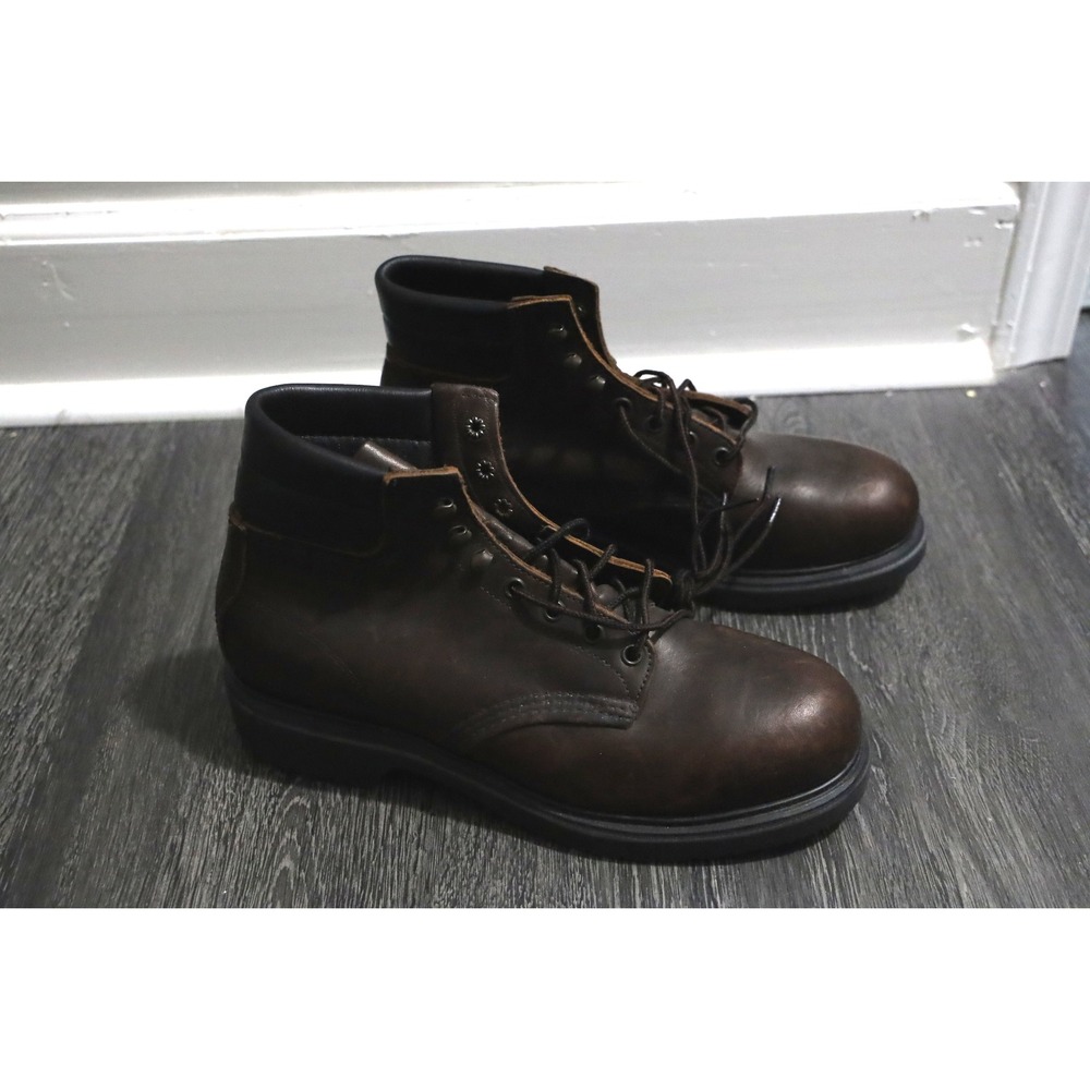 Red Wings Brown red Leather Lace Up Cap Toe Ankle Boots Men Size 10